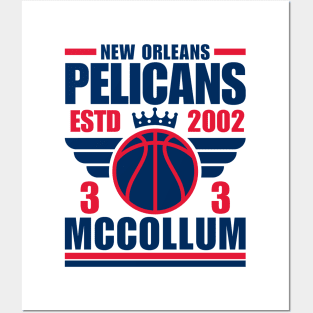 New Orleans Pelicans McCollum 3 Basketball Retro Posters and Art